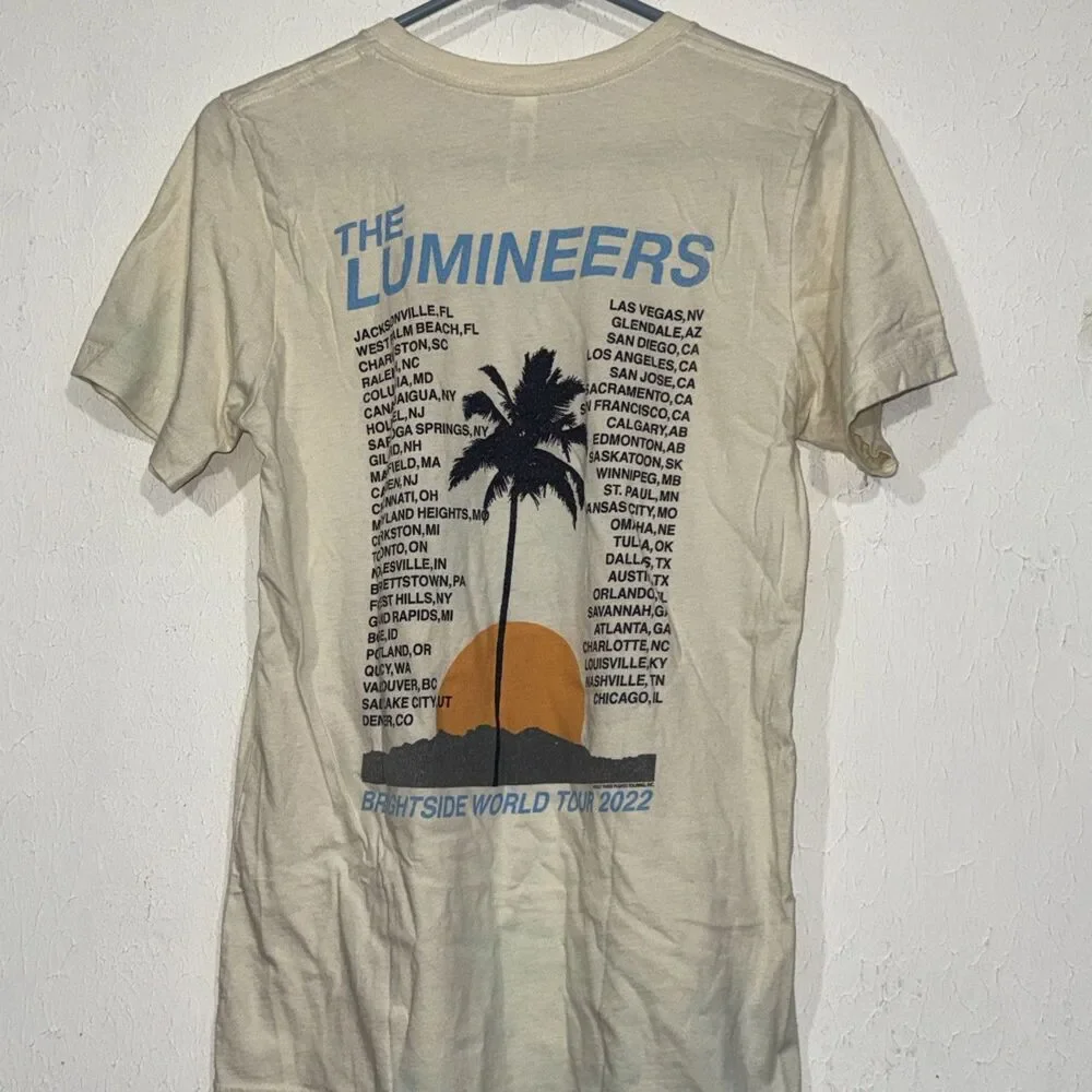 2022 The Lumineers Brightside World tour shirt size small band bright side baby